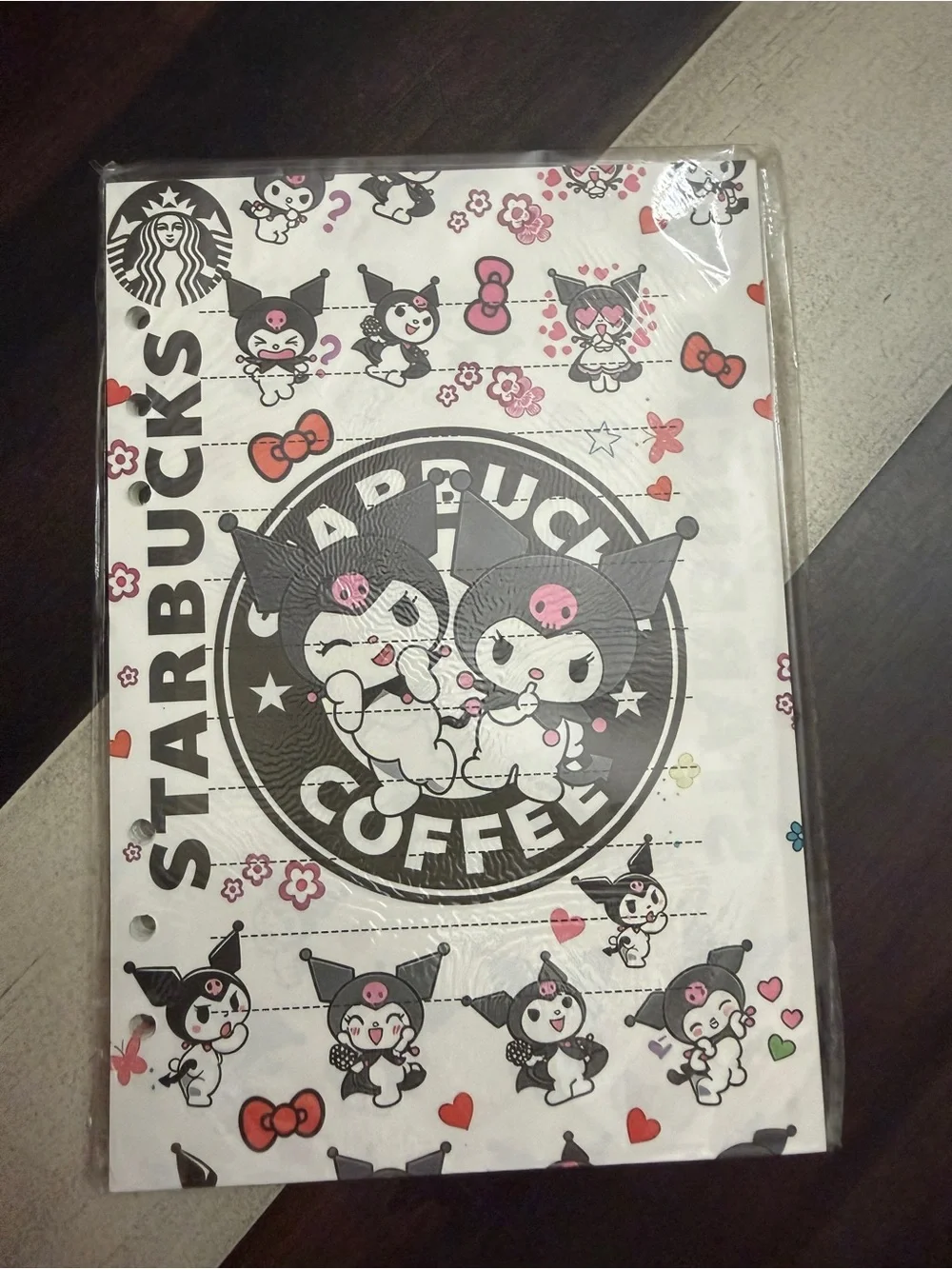 Starbucks x Kuromi Pink & Black A5 paper refill